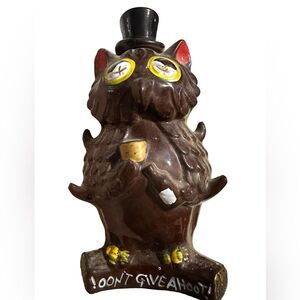Vintage Owl decanter From the 1970’s. Top is the the stopper. Good condition.